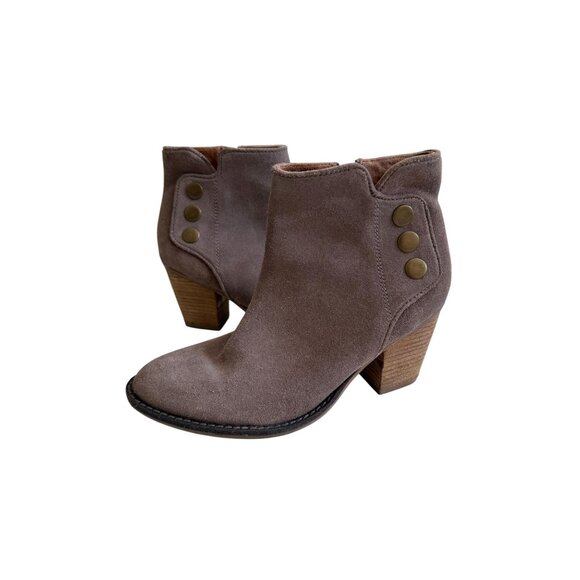 JEFFREY CAMPBELL Taupe Suede Ankle Booties Boots Size 8 - Picture 8 of 8